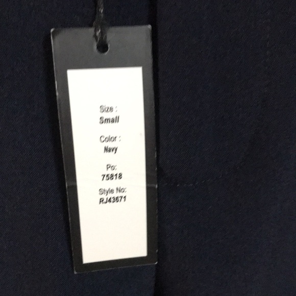 Romeo + Juliet New Slacks Navy/Gold Snap buttons Half way up both sides,Rise 11” - Picture 4 of 9